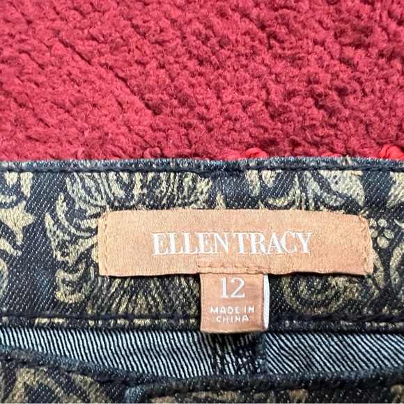 Ellen Tracy Gold Baroque Jeans Sz 12 - Picture 5 of 5